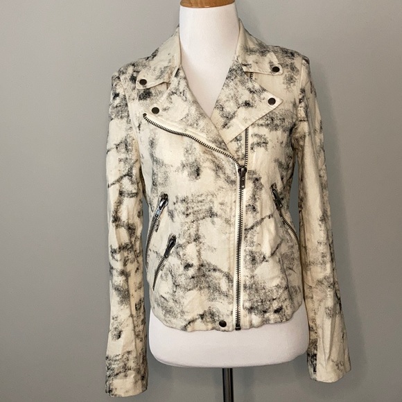 NWOT Rhyme & Echo Shayna Linen Moto Jacket XS - Picture 5 of 11